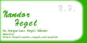 nandor hegel business card